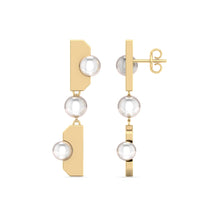 تحميل الصورة في عارض المعرض ، Variants Collection – AL Dana – Sole Earring, Trio Pearls
