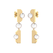 تحميل الصورة في عارض المعرض ، Variants Collection – AL Dana – Sole Earring, Trio Pearls
